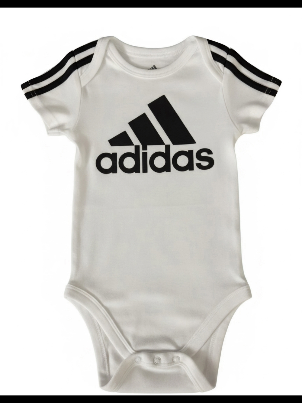 Adidas White Bodysuit with Black Logo 6-9 Months